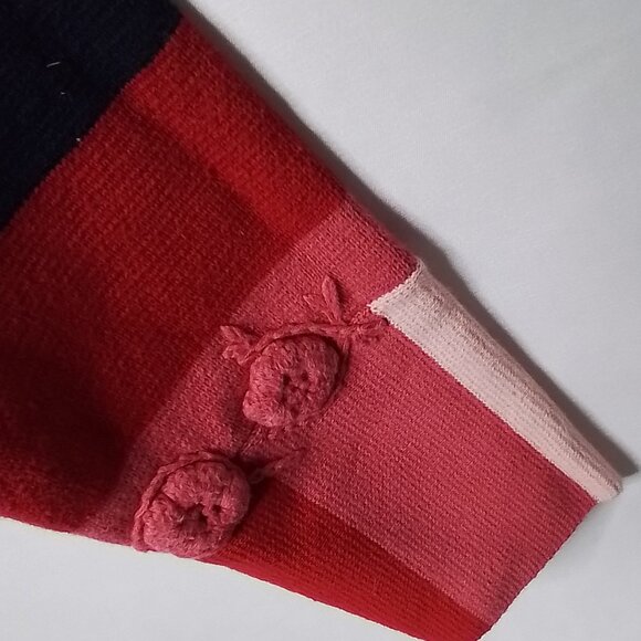 PARIS ATELIER & OTHER STORIES MULTI-COLORED STRIPED MOCK SWEATER SIZE S - Picture 3 of 8